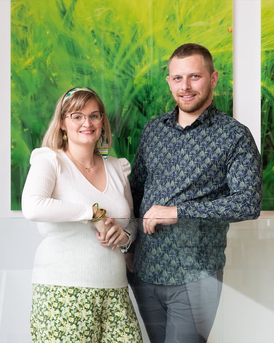 Amandine Liénard et Jérémy Tondeur, cofondateurs de Pharmhelp